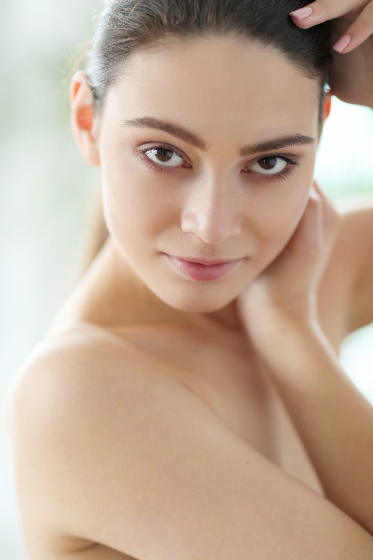 Beauty and spa. Woman with soft skin